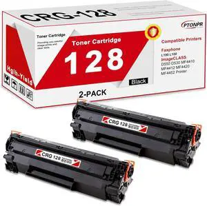 Ennovor 128 High-Yiled Black Toner Cartridge 2-Pack Replacement for Canon 128 Toner Cartridge for Faxphone L100 L190 ImageCLASS D530 D550 MF4410 MF4420dn MF4400 MF4412 MF4452 Printer