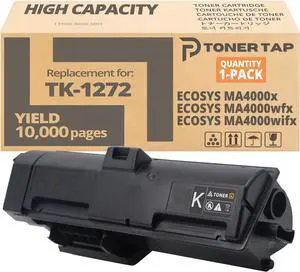 Ennovor Toner Tap TK-1272 Toner Cartridge Replacement Compatible for Kyocera ECOSYS MA4,000x MA4,000wfx MA4,000wifx - High-Yield 1,0000 Page Black Toner