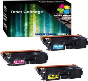 Ennovor (Pack of 3 / CYM) Compatible Replacement for Brother TN-433 TN433 Toner Cartridge TN433C TN433Y TN433M (Color Only) Work for MFC-L8610CDW MFC-L8690CDW MFC-L8900CDW Printer