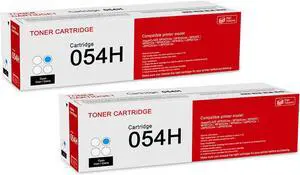 Ennovor 2 Pack 054H 3027C001 Cyan Toner Cartridge: Compatible CRG-054H Replacement for Canon imageCLASS MF642Cdw MF644Cdw MF640C MF641Cw MF643Cdw MF645Cx LBP621Cw LBP622Cdw LBP623Cdw Printer