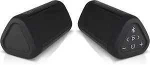 OontZ Ultra Dual Portable Bluetooth Speaker 5.0 2-Pack  IPX7 Waterproof, 14W Enhanced Sound, 20-Hr Battery, 100ft Range, Deep Bass & Clear Audio, Durable for Shower, Pool, or Beach (Black)