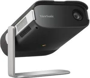 ViewSonic M1X Portable LED Projector with Smart Stand, Harman Kardon Speakers, Built-In Battery, H/V Keystone, 4 Corner Adjustment, Bluetooth, Wi-Fi, USB-C, Powered USB A