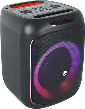 Rockville ROCKBOX PRO V2 150W Portable Bluetooth Speaker, LED Party Lights, TWS Pairing, Mic Input, for Outdoor Events and Karaoke