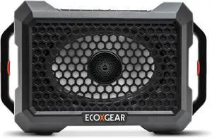 ECOXGEAR Defender: Outdoor Portable Bluetooth Speaker, 121dB Massive Sound, Waterproof and Drop Proof, with LED Party Lights, Pair up to 100, 25+ Hours Playtime (Black Oak)