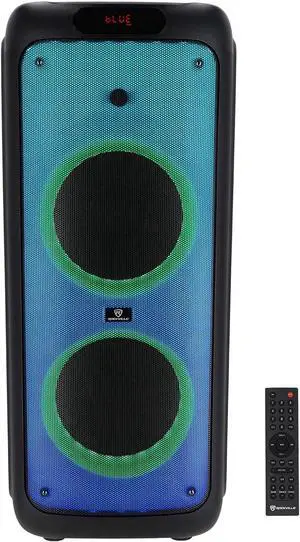 Rockville BASS Party 10 Dual 10" 2000W Portable Bluetooth Speaker, Deep Bass, LED Lights, Long Battery Life, Perfect for Parties and Outdoor Events