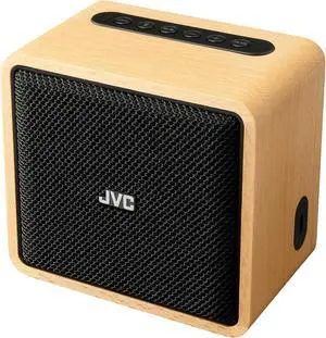 JVC Wireless Bluetooth Speaker - Retro Portable Speaker with Genuine Wood Design, Palm-Sized, Great for Travel, Home, Office or Outdoor Use - Up to 12 Hr Battery - Rich Sound, USB-C and Aux Input