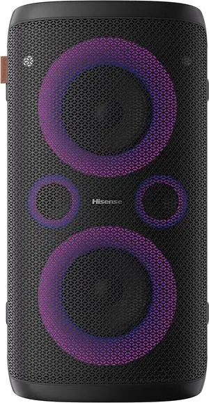 Hisense Ultimate Wireless Outdoor/Indoor Party Speaker with subwoofer, 2.0CH, 300W, IPX4 Waterproof,15 Hour Long-Lasting Battery, Bluetooth5.0, DJ and Karaoke Mode (HP100)