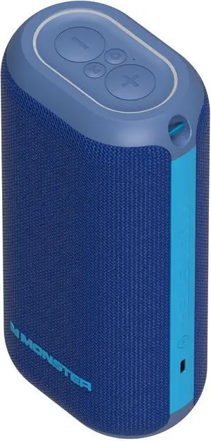 Monster DNA One Portable Bluetooth Speaker, Loud Portable Speaker with 360 Bass Sound and 10W Qi Certified Wireless Charging Pad, IP67 Waterproof- for Travel, Indoor and Outdoor Use