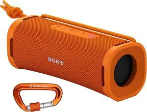 Sony ULT Field 1 Bluetooth Wireless Portable Speaker with Echo Canceling Technology (Orange) Bundle with 12kN Heavy Duty Carabiner with Locking Clip (Orange) (2 Items)