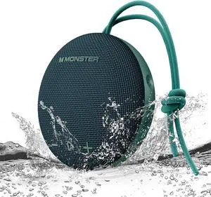 Monster Bluetooth Speaker, IPX8 Shower Speaker Waterproof, Bluetooth 5.4 with Loud HD Sound and Robust Bass, Extra Long Playtime Punchy, for Home, Beaches Portable Wireless Outdoor Speakers