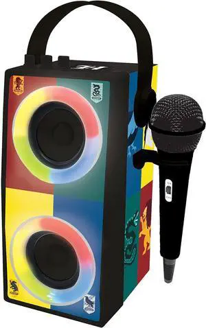 Lexibook Harry Potter- Portable Bluetooth Light Speaker with Microphone, Light Effects, Karaoke, Wireless, USB, SD Card, Rechargeable Battery, BTP180HPZ