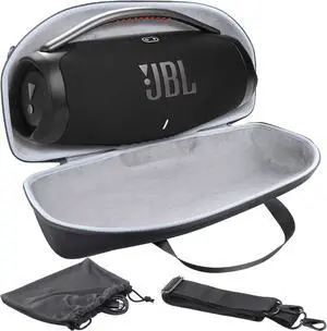 co2CREA Hard Travel case Replacement for Boombox 3 Boombox 2 Waterproof Portable Bluetooth Speaker (Black + Inside Grey Case)