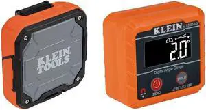Klein Tools AEPJS2 Bluetooth Speaker with Magnetic Strip and Hook, Rechargeable & 935DAG Digital Electronic Level and Angle Gauge, Measures 0-90 and 0-180 Degree Ranges