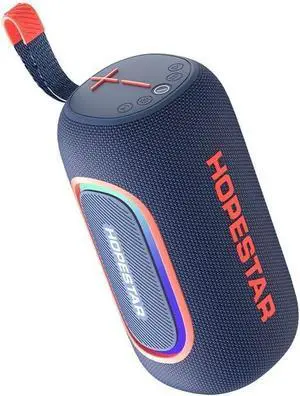 WorryFree Gadgets Portable Wireless Bluetooth Speaker, 50W, IPX6 Waterproof, True Wireless Stereo, 9 Light Modes Hopestar Series (Blue)