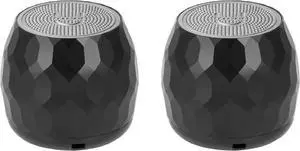U Speakers Micro Bluetooth Computer Speaker 2-Pack Bundle with Matching Speaker, Built-in Mic & Selfie Remote Control, for Workspace, Desktop, Laptop, Mobile, Tablet, PC - Glam Black