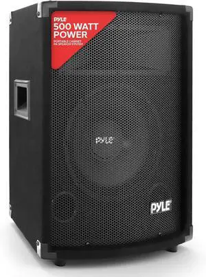 PylePro Passive Cabinet PA Speaker Durable 500 Watt Portable Outdoor Sound System w/ 10" Woofer, 1.5" Kapton VC, 4" x 10" Super Horn for Mids and Highs, Black, One Size (PADH1079)