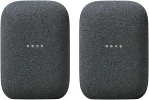 Google Audio (2-Pack) Smart Speakers  Wireless Bluetooth & WiFi Home Speaker Bundle with Powerful Stereo Sound, Multi-Room Audio Assistant Voice Control