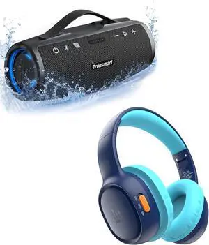 Tronsmart KH02 Kids Bluetooth Headphones & Mirtune S100 Portable Bluetooth Speaker