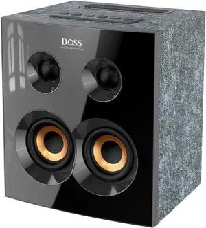 DOSS SoundBox H300 Bookshelf Bluetooth Speaker, 90W Stereo Sound with Extra Bass, Three DSP Technologies, 20H Playtime, BT 5.3, Wireless for Home, Livingroom, Office