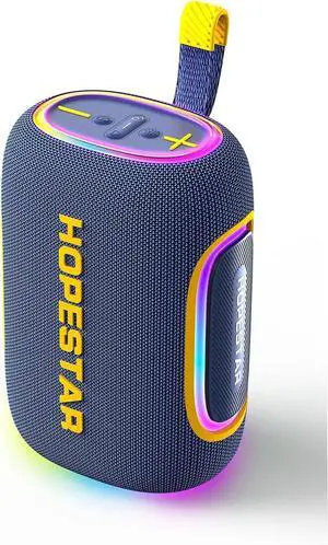 Portable Wireless Waterproof Bluetooth Speaker, 65W Output, 8000mAh Battery, RGB Lights, EQ Modes, 10M Range, TWS Connection, AUX/TF Card (Blue)