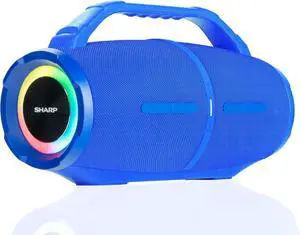 GX-BT490 Bluetooth Speaker with DSP Technology | Waterproof IP67 | 10 Hour Playtime | Light Effects | 120W Max Power with Deep Bass | True Wireless Pairing | Hands-Free Calling | Strap | Blue