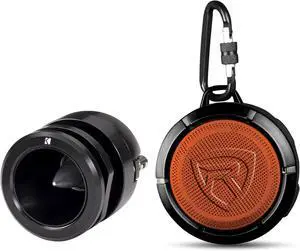 KICKER ST3TW 1" Dual Mount Bullet Tweeter SVC 4-ohm Bundle with Rockville Portable Bluetooth Speaker (2 Items)