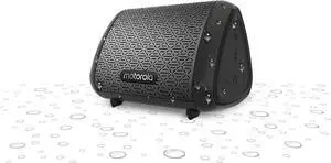 Motorola Sonic Sub 340 Bass Twin (2 Pack) 7W Speakers, IPX5 Waterproof with Siri, Alexa and Google Assist Compatibility - Black