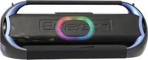 Emerson EDSP-5001 Triad Grip XL 100 Watt Portable Bluetooth LED Party Speaker with Powerful Bass, Colorful Light Show, Built-in Rechargeable Battery, Dual Speaker Drivers, and Wireless Stereo Pairing