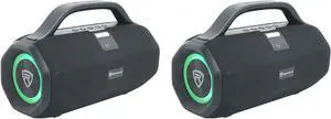 Rockville Bundle SONIC-50L Large Portable Bluetooth Party Speaker, Big Bass/LED/Mic (2 Items)