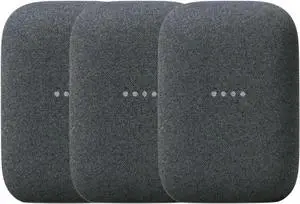 Google Audio (3-Pack) Smart Speakers  Wireless Bluetooth & WiFi Home Speaker Bundle with Powerful Stereo Sound, Multi-Room Audio Assistant Voice Control