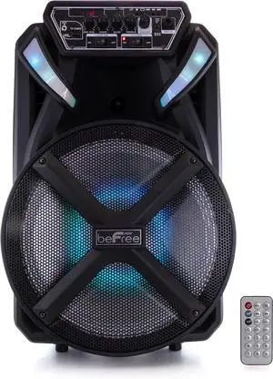 beFree Sound 12 Inch BT Portable Rechargeable Party Speaker