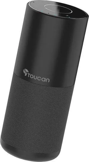 TOUCAN Bluetooth Speaker with 4 Echo-Canceling Microphones, 15W Stereo Sound, 24H Playtime, Bluetooth 5.0 for Home, Party, Office