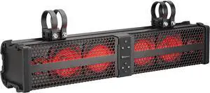 Rockville XBAR-24 200W RMS ATV/UTV Soundbar 6 Speakers, Bluetooth 5.0, LED Lights, IPx6 Waterproof, for Off-Road Adventures