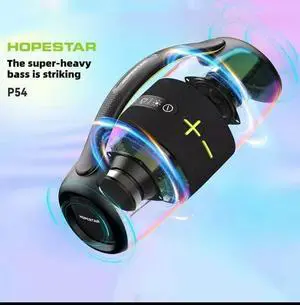 WorryFree Gadgets Portable Bluetooth Speaker with Dazzling RGB Light Show, 40W Output, Long Playtime, IPX6 Waterproof, Black