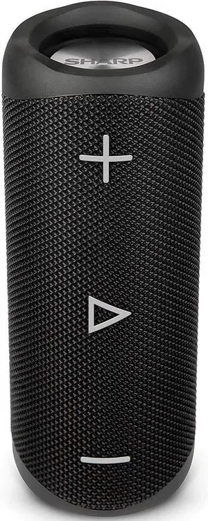 Sharp GX-BT280(BK) Stereo Bluetooth Speaker with Built-in Mic for Answering Calls, Immersive Sound Powerful Bass Highly Dynamic Sound Range Splash and Dustproof 12 Hr. Playtime