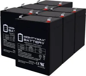 Mighty Max Battery 12V 2.9AH F1 SLA Replacement Battery Compatible with ION Audio Tailgater Plus IPA98 Portable Bluetooth Speaker - 6 Pack