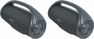 Rockville Bundle: (2) Canon-XXL Huge Portable Bluetooth Speaker w Booming Bass+Wireless Link