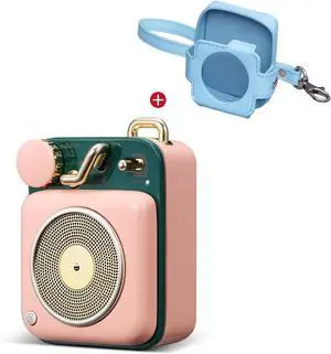 Muzen Mini Bluetooth Speaker, Button Portable Metal Small Cute Wireless Rechargeable HiFi Loud Volume Audio Speaker with Portable Lanyard and Gift Box, Classic Retro Decor