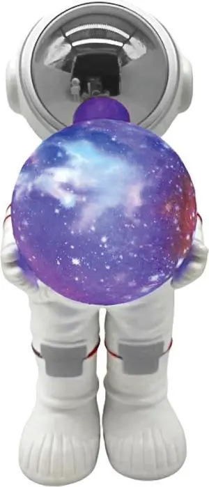 Astronaut Speaker Silver-FACE Wireless Bluetooth Speaker with 360° Stereo Sound, TWS Pairing, RGB LED Lights & Mini Subwoofer Space Decor Gift for Kids & Teens