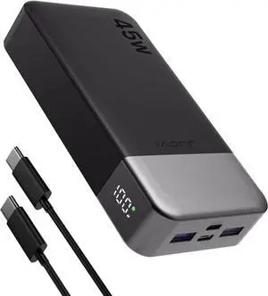 J2621 Power Bank Portable Charger 20000mAh 45W PD3.0 QC 4.0 Fast Charging Battery Pack with LED Display 2 USB-C 2 USB-A for iPhone 15 16 MacBook