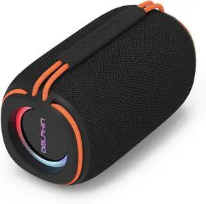 Dolphin DR-30 Bluetooth Speaker - Waterproof, Portable, Stereo - Black (Speaker)