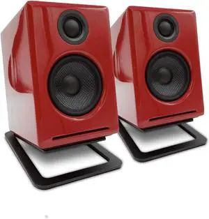 Audioengine A2 Red Bluetooth Pc Speakers and DS1M Metal Stands