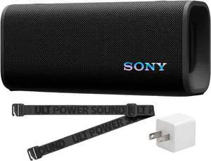 Sony ULT Field 3 Portable Wireless Speaker 2-Way Active Design (Black) with Portable Wireless Speaker Accessory Bundle (2 Items)