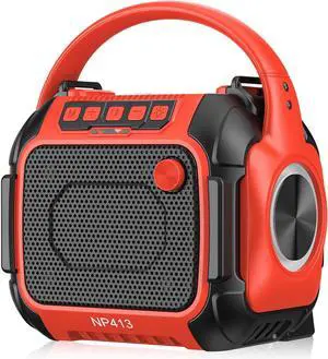 Portable Bluetooth Speaker Compatible for Milwaukee 18V with FM Radio,Bluetooth 5.3,Aux Port Supported,TF-Card Input,USB & Type-C Charging, Cordless Speaker for Home Outdoor Party Work No Battery