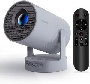 Electric FocusMagcubic Mini Projector 4K Support, Smart Projector with WiFi 6 and Bluetooth 5.4, 5W Soundbase Speaker, 180° Rotation, Portable Proyector for Home Theater HY300 Ultra (Grey)