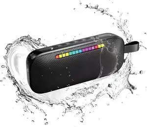 Portable Bluetooth Speaker,IPX7 Waterproof Speakers Bluetooth Wireless,20W Portable Speaker with 24Hours Playtime, for Travel,Home,Pool,Outdoor Portable Bluetooth Speakers-LFS (Black)