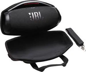 LTGEM Case Compatible with JBL Boombox 3 Portable Speaker with Adjustable Shoulder Strap, Black
