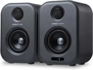 AIYIMA S400 80 Watt 2.0 Channel Home Audio Active Bookshelf Speakers with Bluetooth/Optical/RCA/USB Input for TV,with Woofer, Horn Tweeter,Remote Control