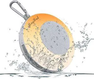 Portable Bluetooth Audio Speakers: Waterproof Speaker 10H Playtime with Clip and 11 Color Changing Night Lights, Wireless Rechargeable Speaker Perfect to Outdoor | Travel | Party | Beach | Bathroom