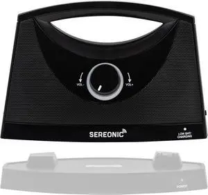 Extra Speaker Receiver Only Wireless TV Speaker System  TRANSMITTING Base and Audio Cables NOT Included  Pairs with BT-200 for Use of Multiple Speakers Around The House